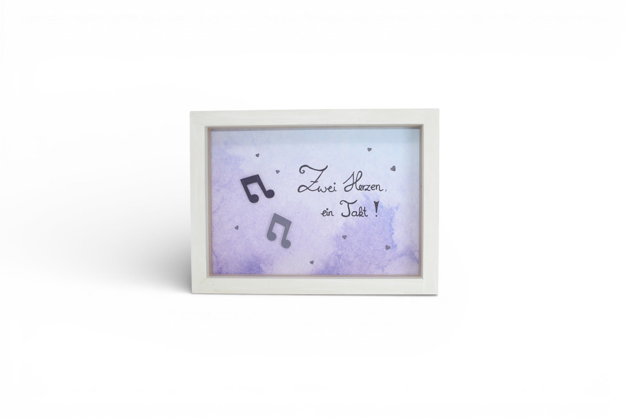 Bilderrahmen Dekobild "2 Herzen, 1 Takt"