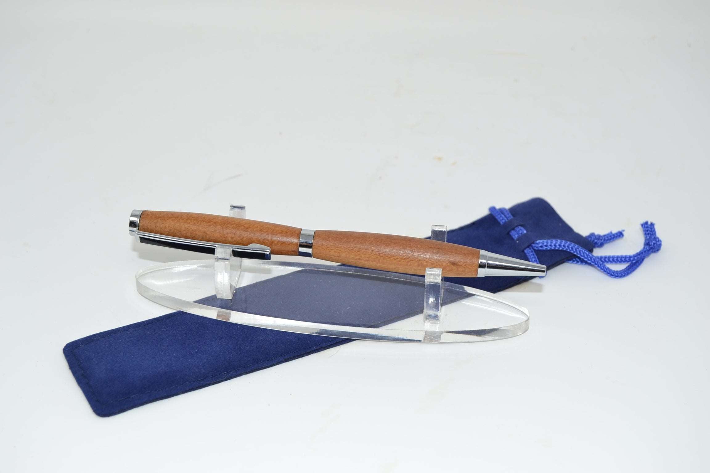 Holz Drehkugelschreiber Zwetschke Handarbeit