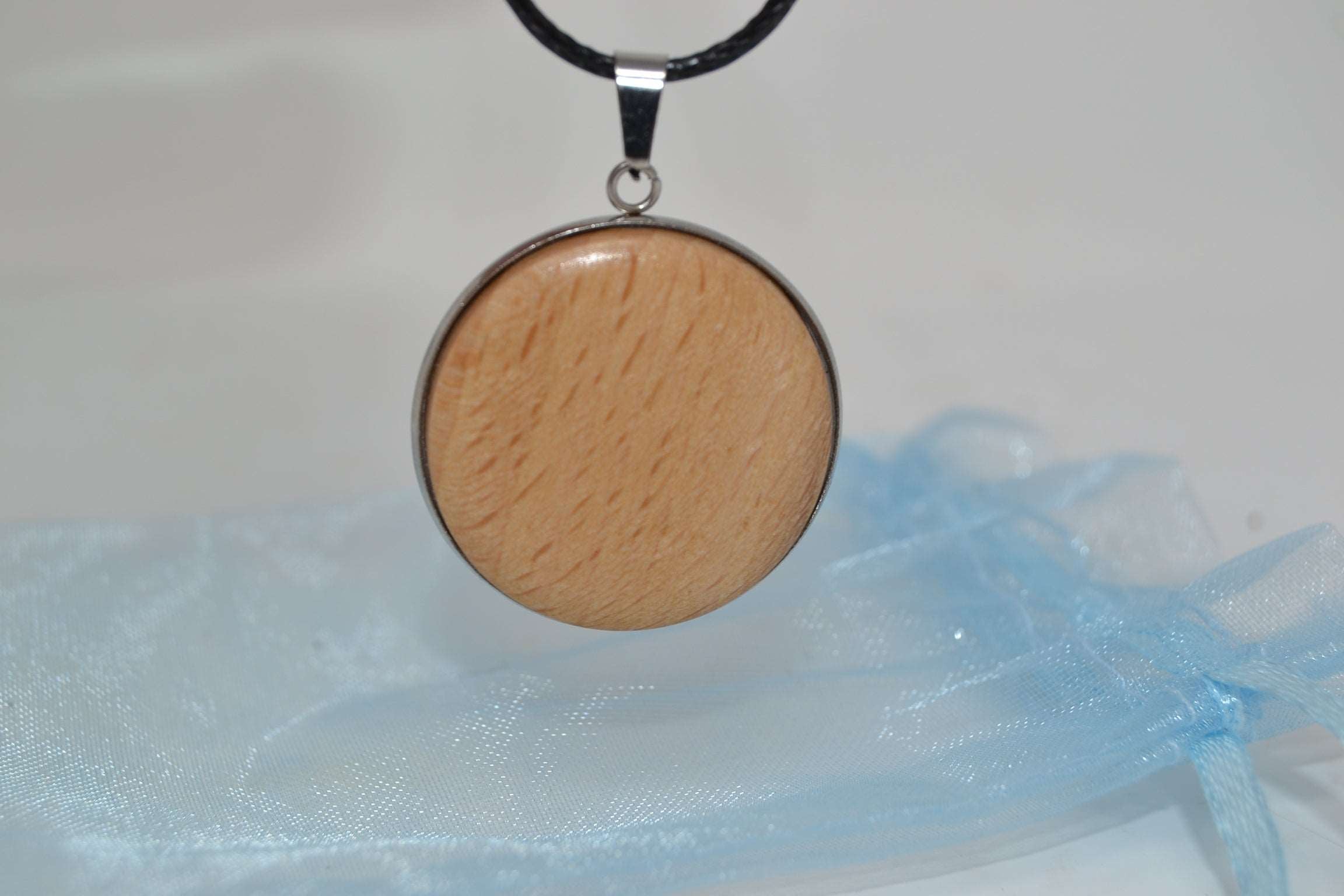 Holz Halskette Buche 3 cm handmade