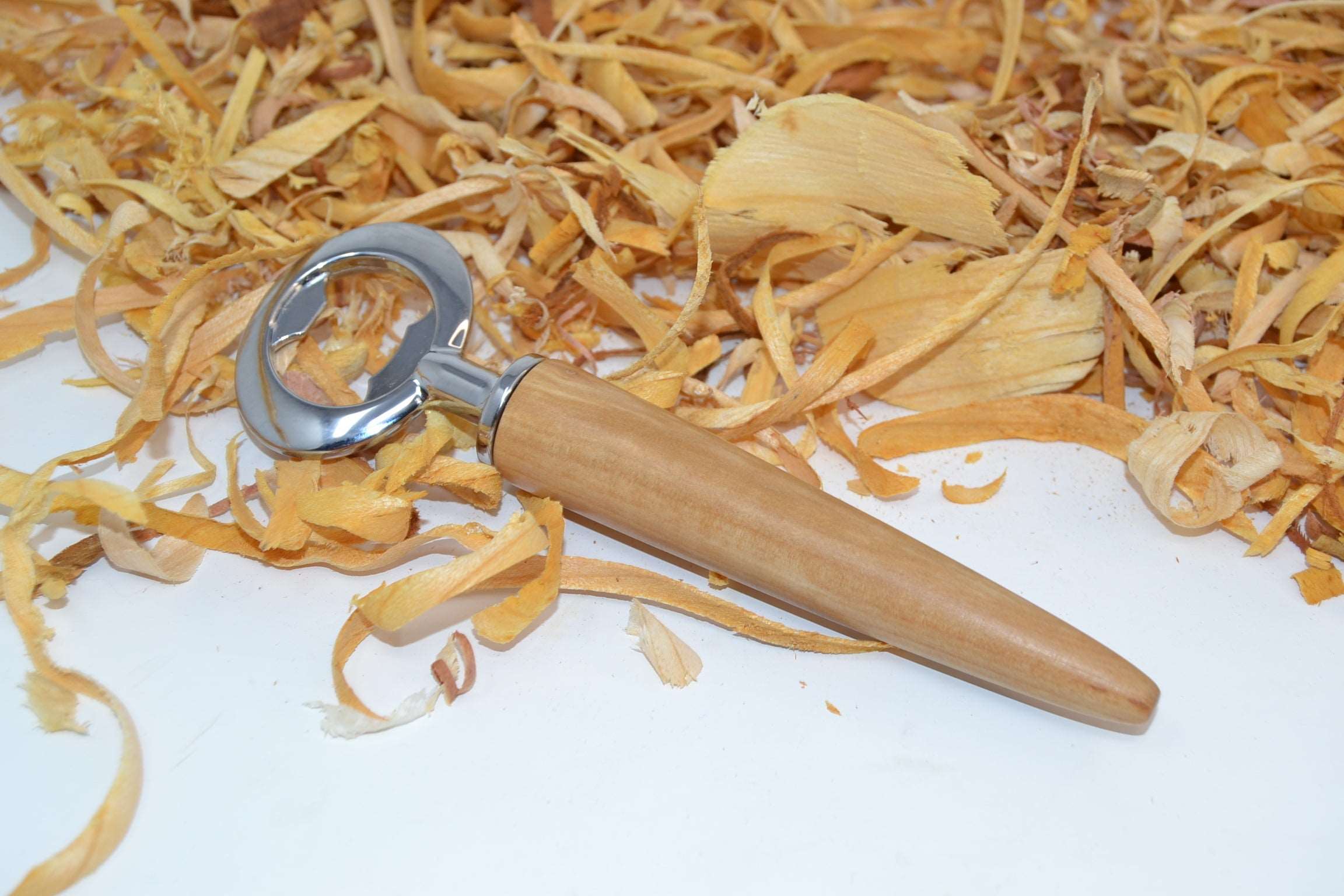 Holz Flaschenöffner Birne Handarbeit Edelstahl