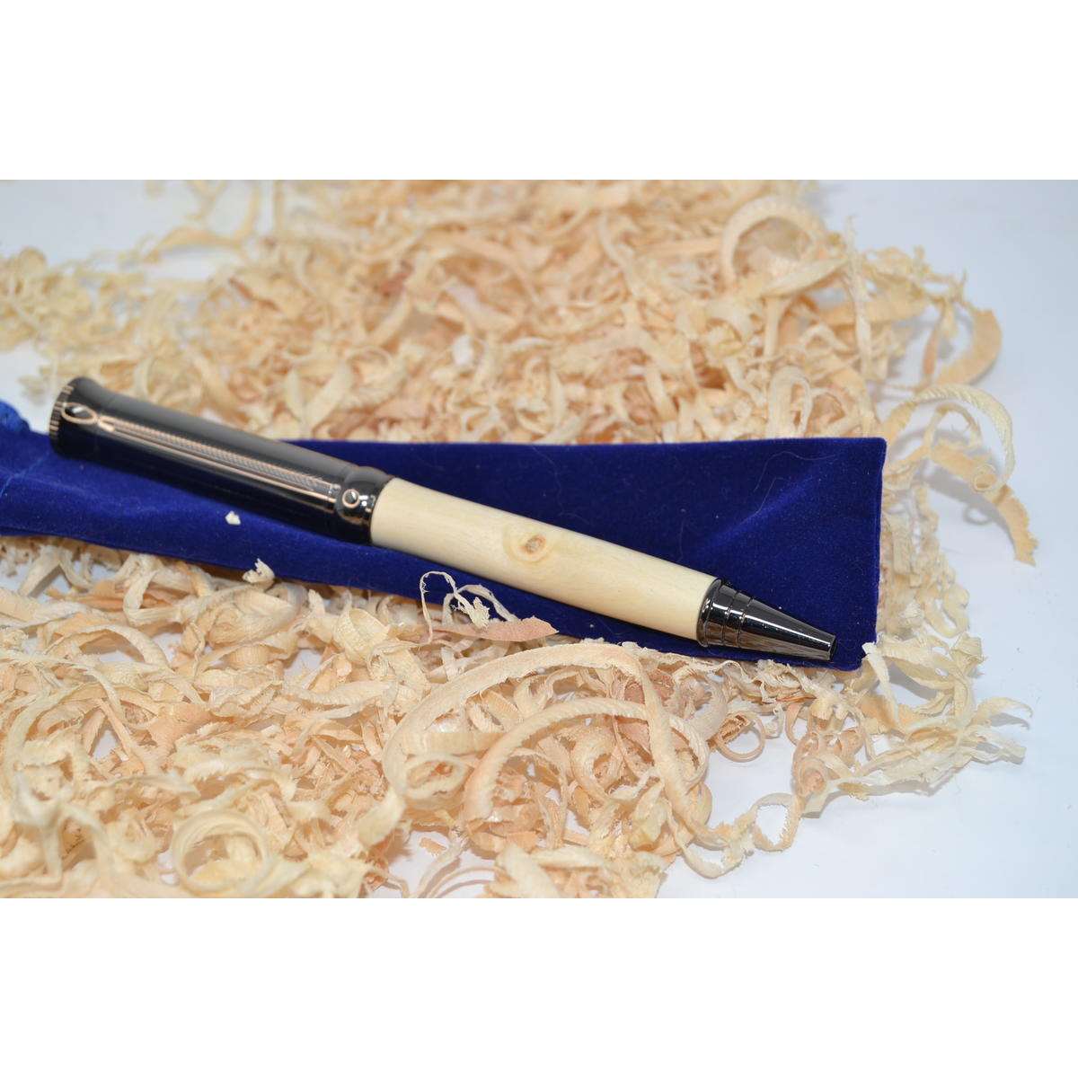 Holzkugelschreiber Pen Ahorn gun metallic Unikat Geschenk