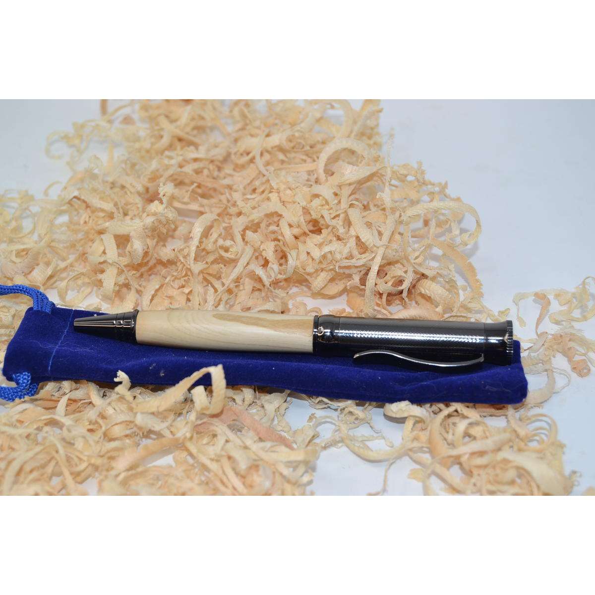 Holzkugelschreiber Kugelschreiber Flieder gun metallic Unikat Geschenk