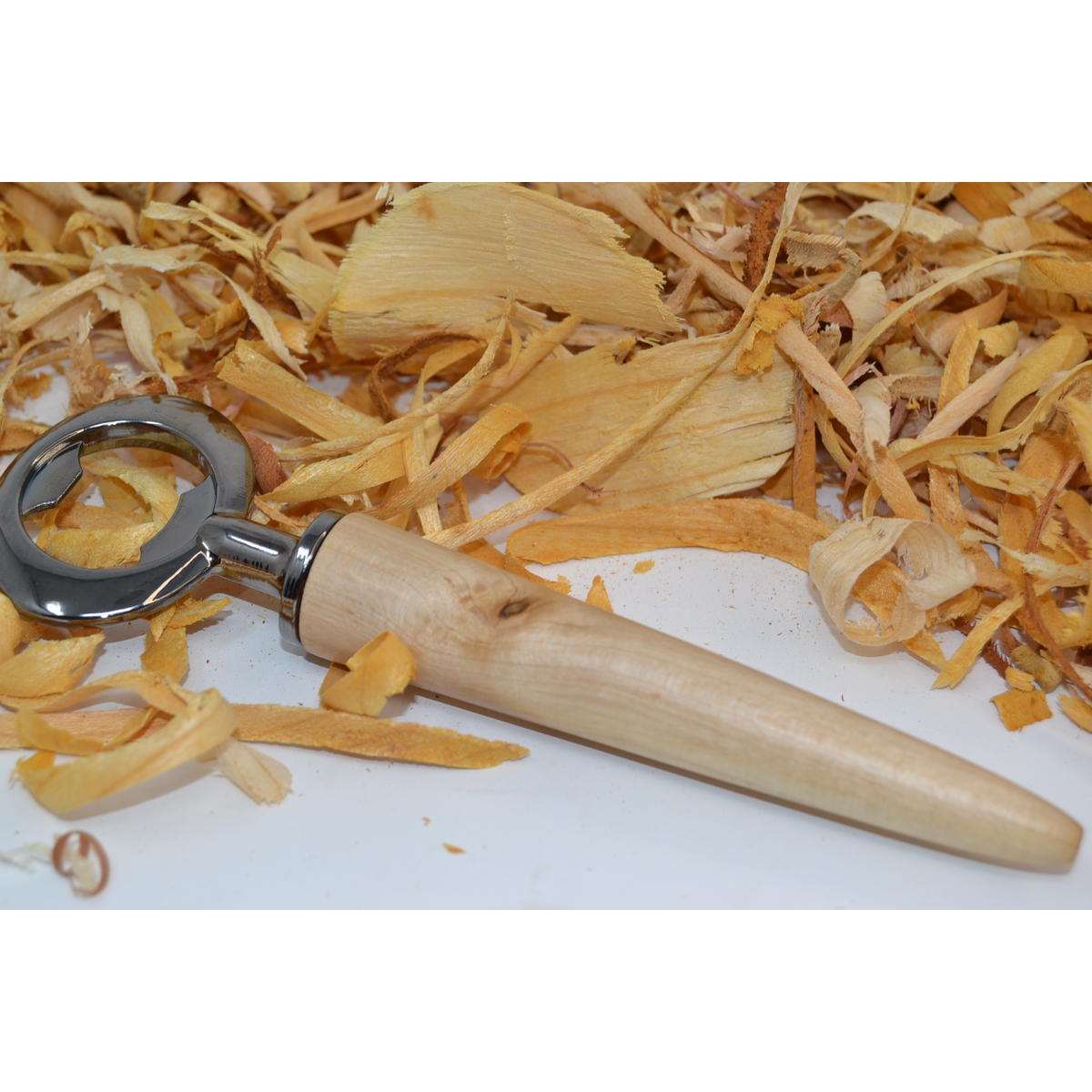 Holz Flaschenöffner Eberesche Handarbeit Edelstahl