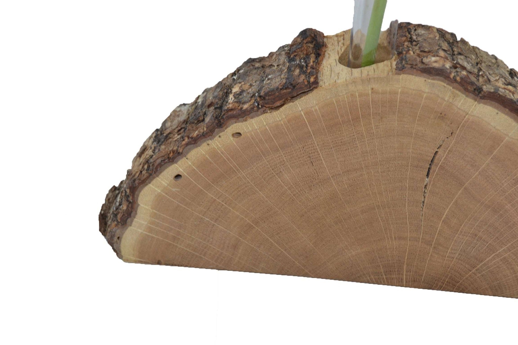 Holzvase 25x11 cm Edelkastanie Handarbeit