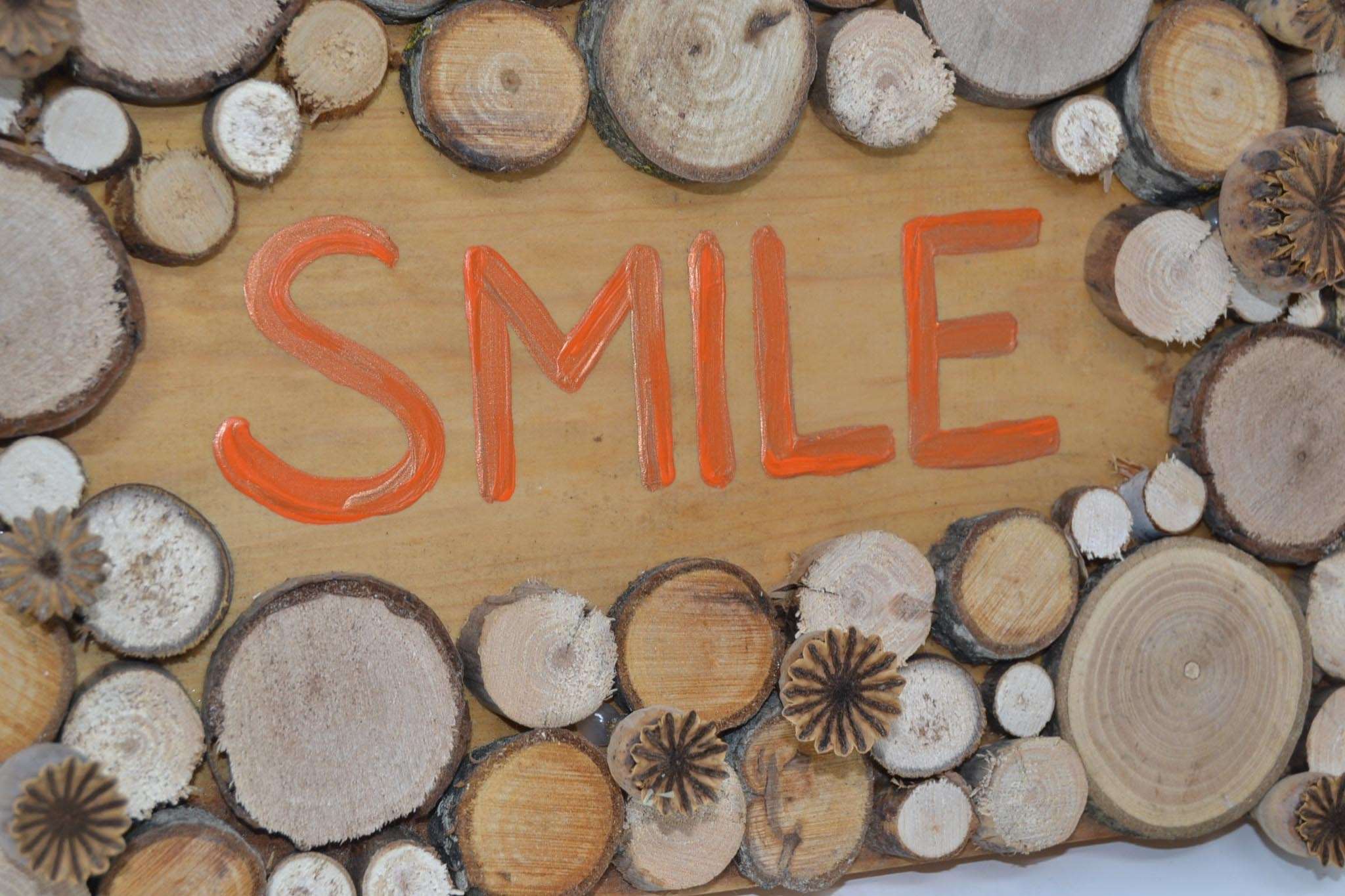 Holzbild "Smile"