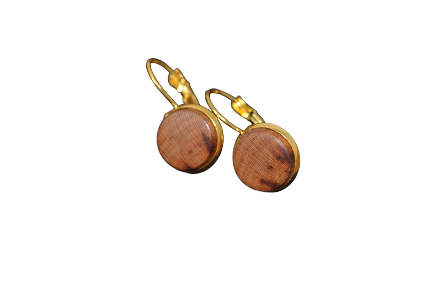 Holz Ohrringe aus Zwetschke