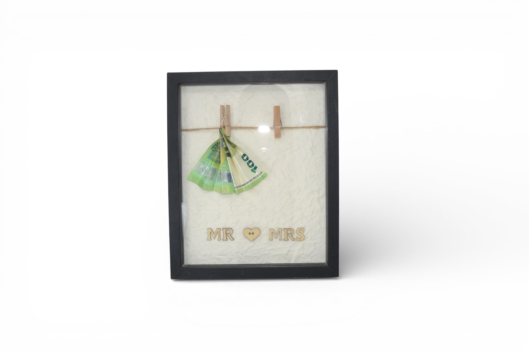 Bilderrahmen Geldgeschenk 22,5x18,5 cm "Mr & Mrs"