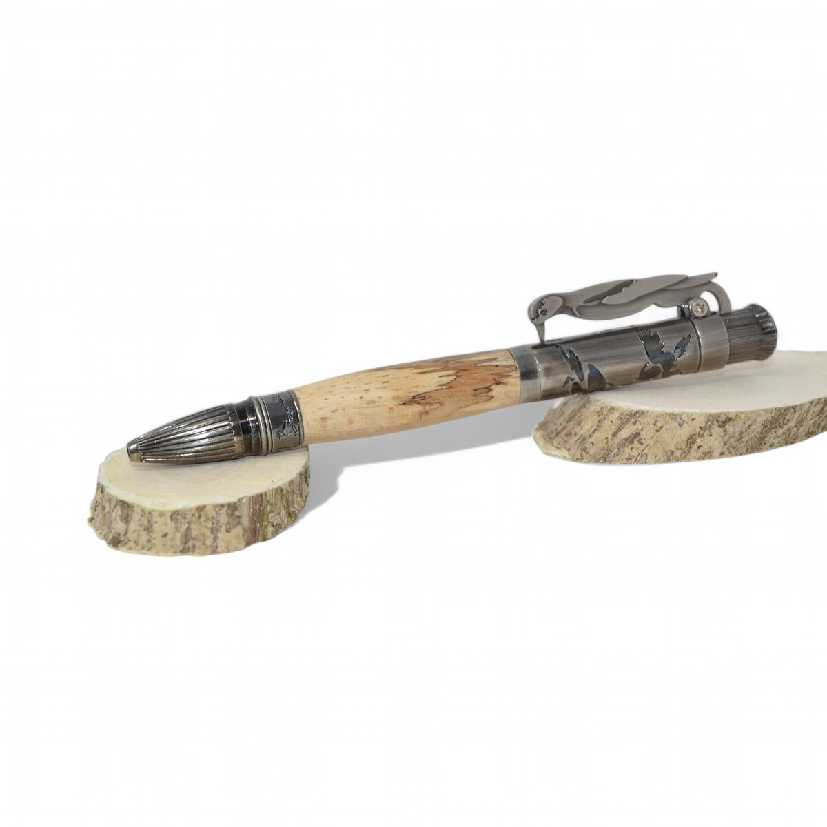 Klickkugelschreiber Druckkugelschreiberaus Buche