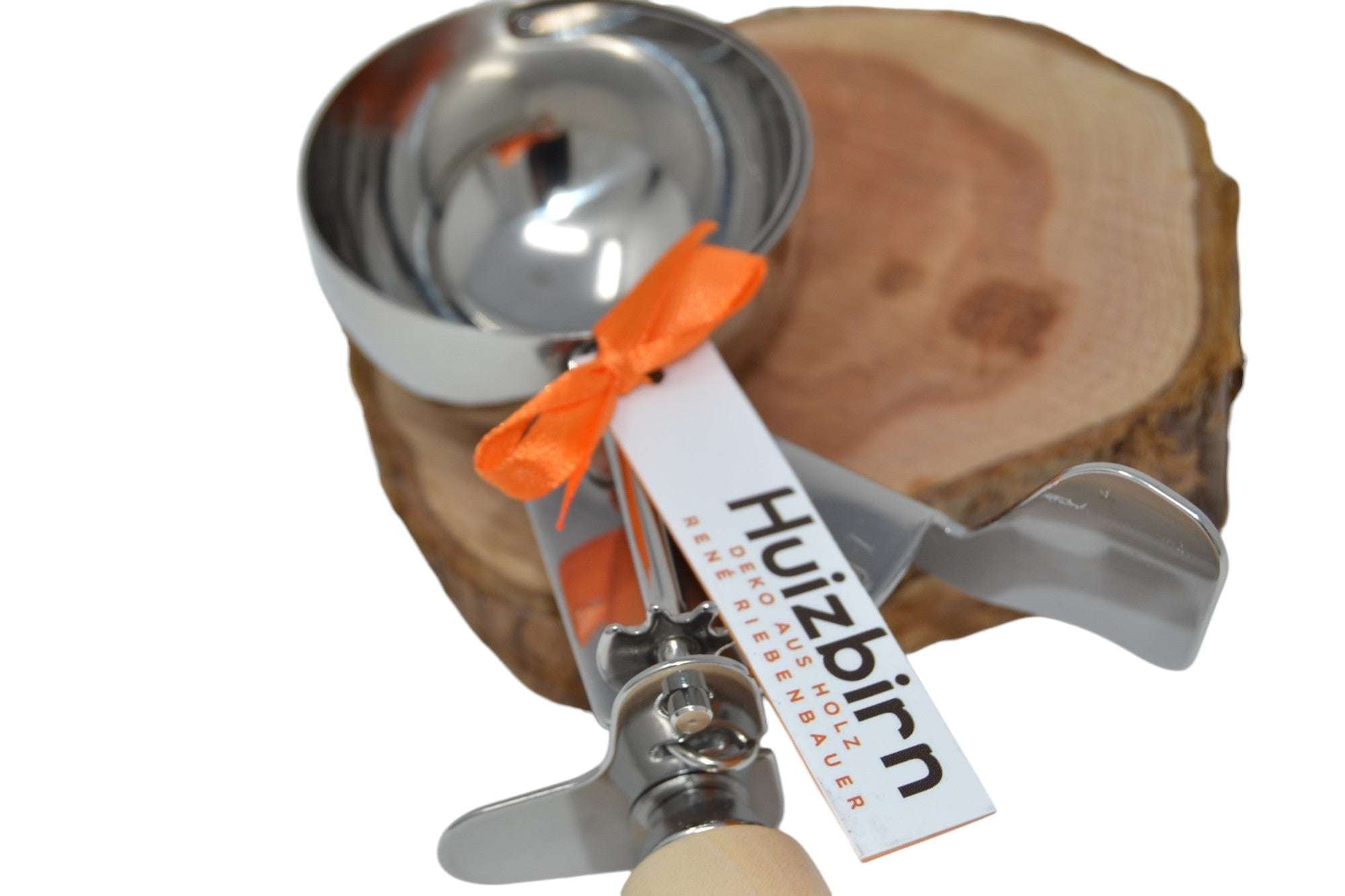 Eiskugelformer aus Ahornholz & Edelstahl