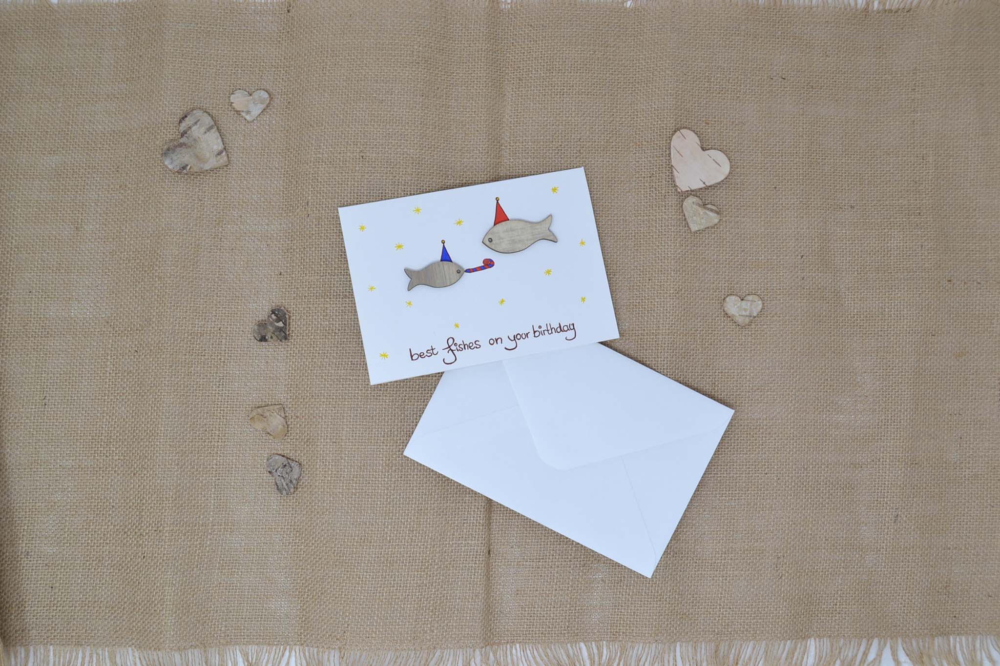 Geburtstagskarte "Best fishes"