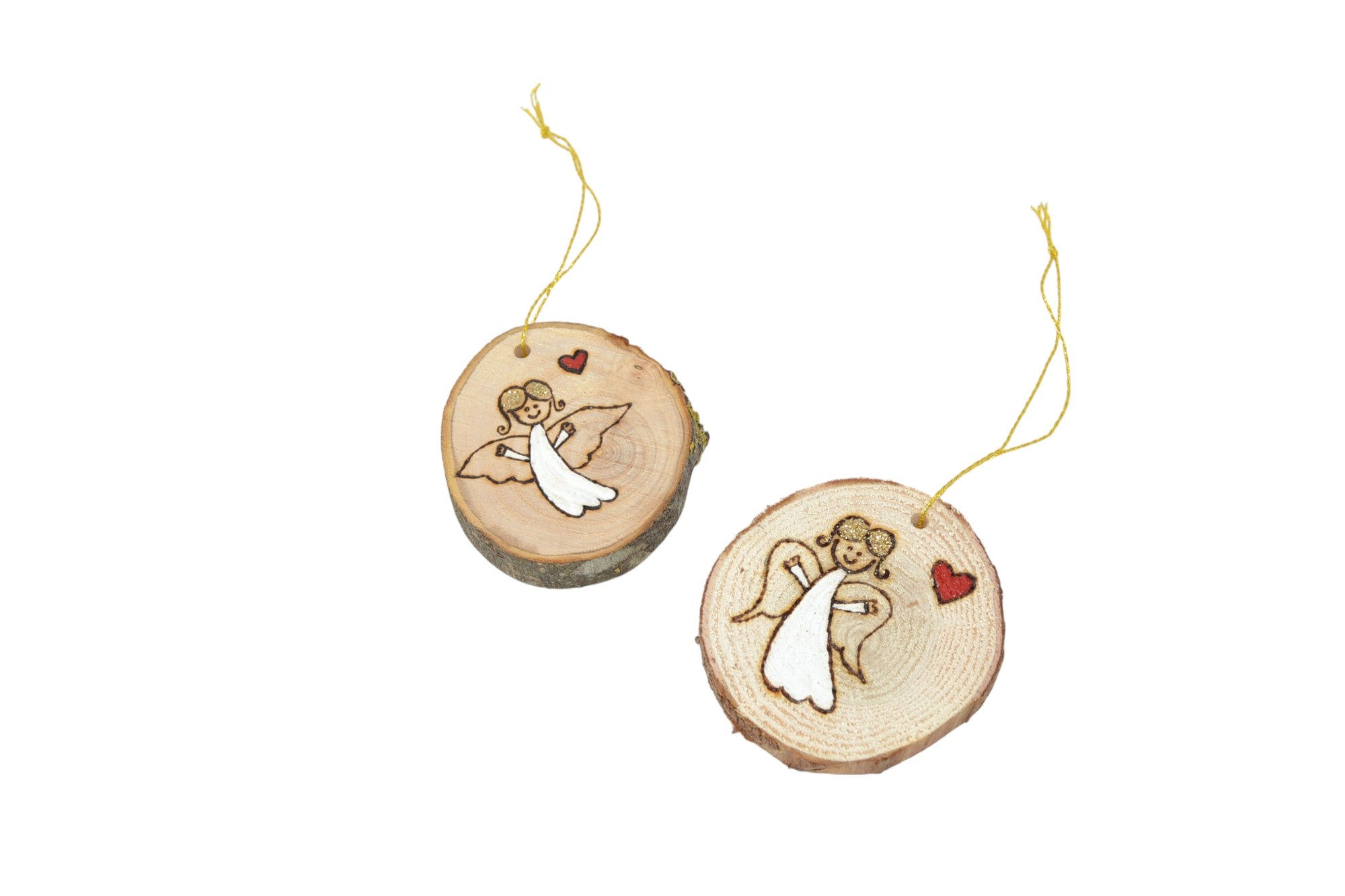 Holz Weihnachtsbaum Schmuck Geschenkanhänger mit Engel-Motiv