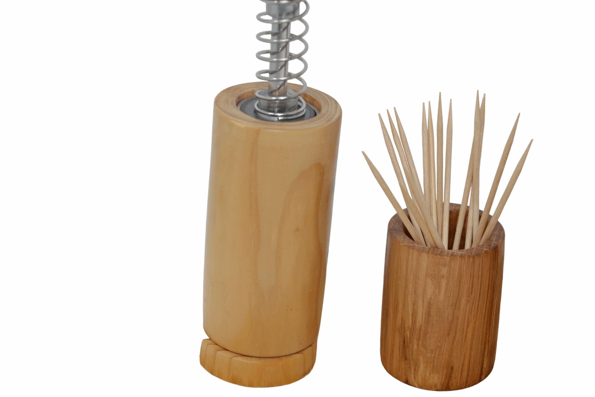 Holz Gewürzmühlen Set aus Thuja, Eiche & Esche