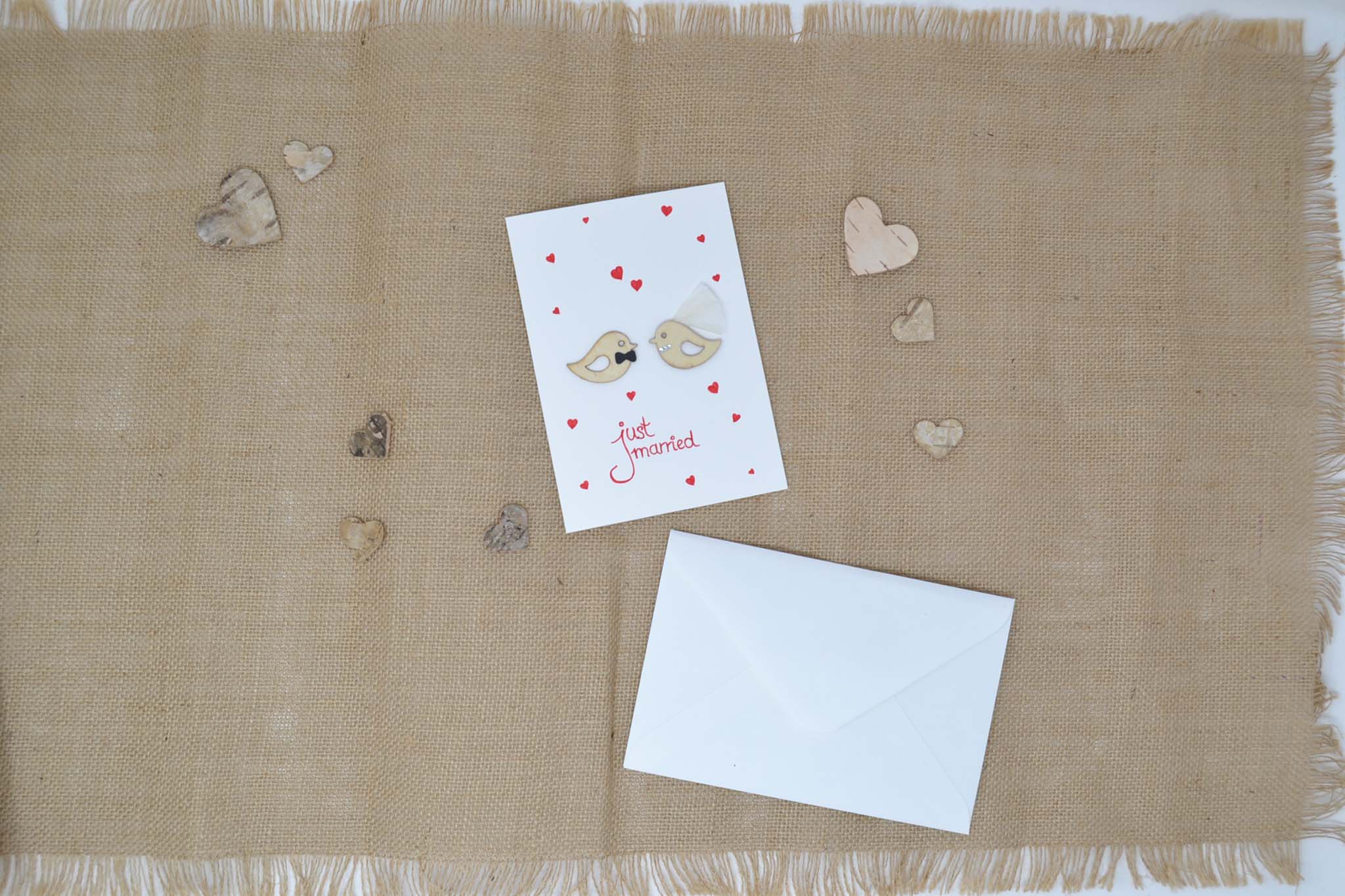 Glückwunschkarte zur Hochzeit "Just married"