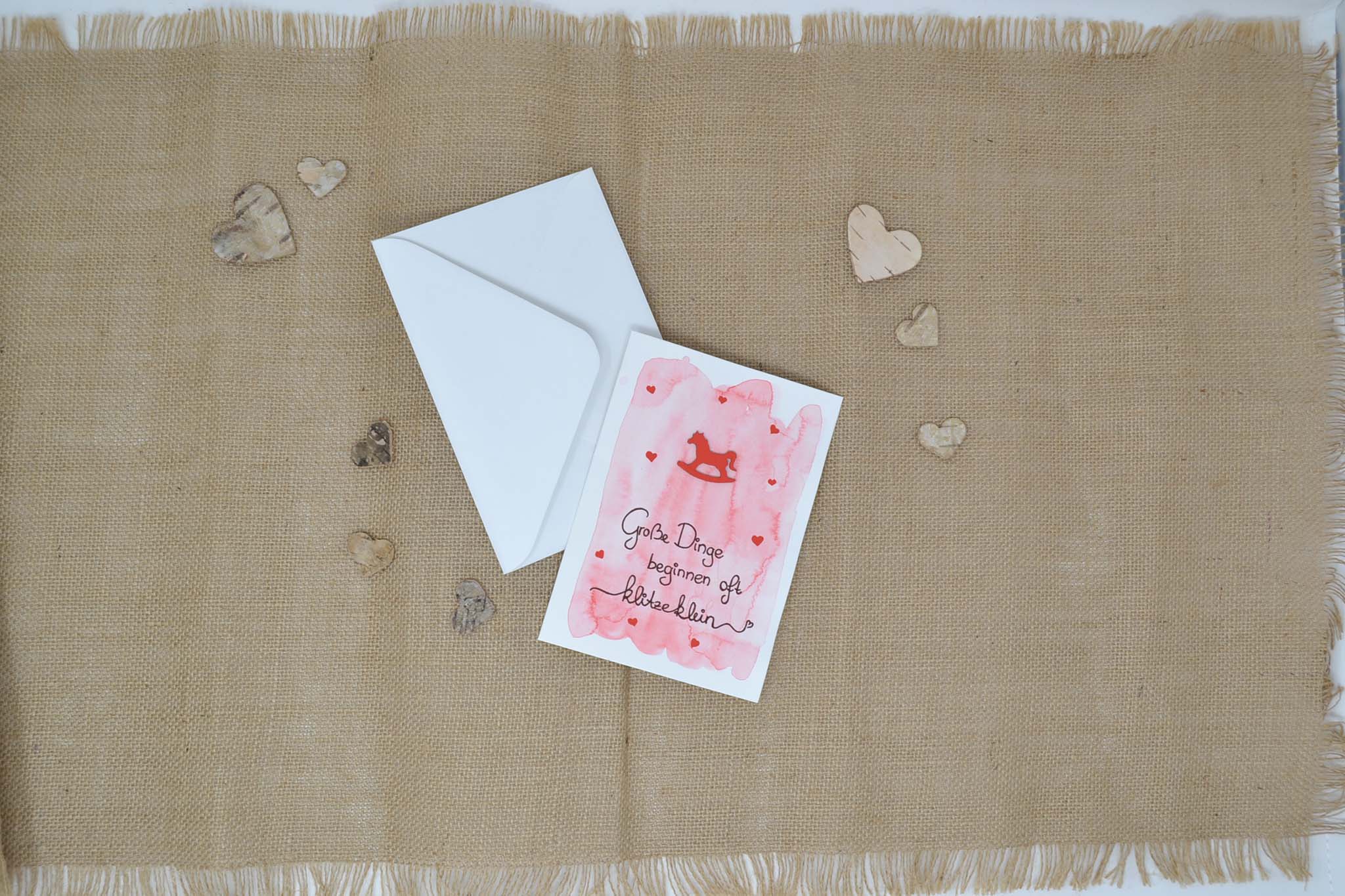 Glückwunschkarte zur Geburt "klitzeklein"