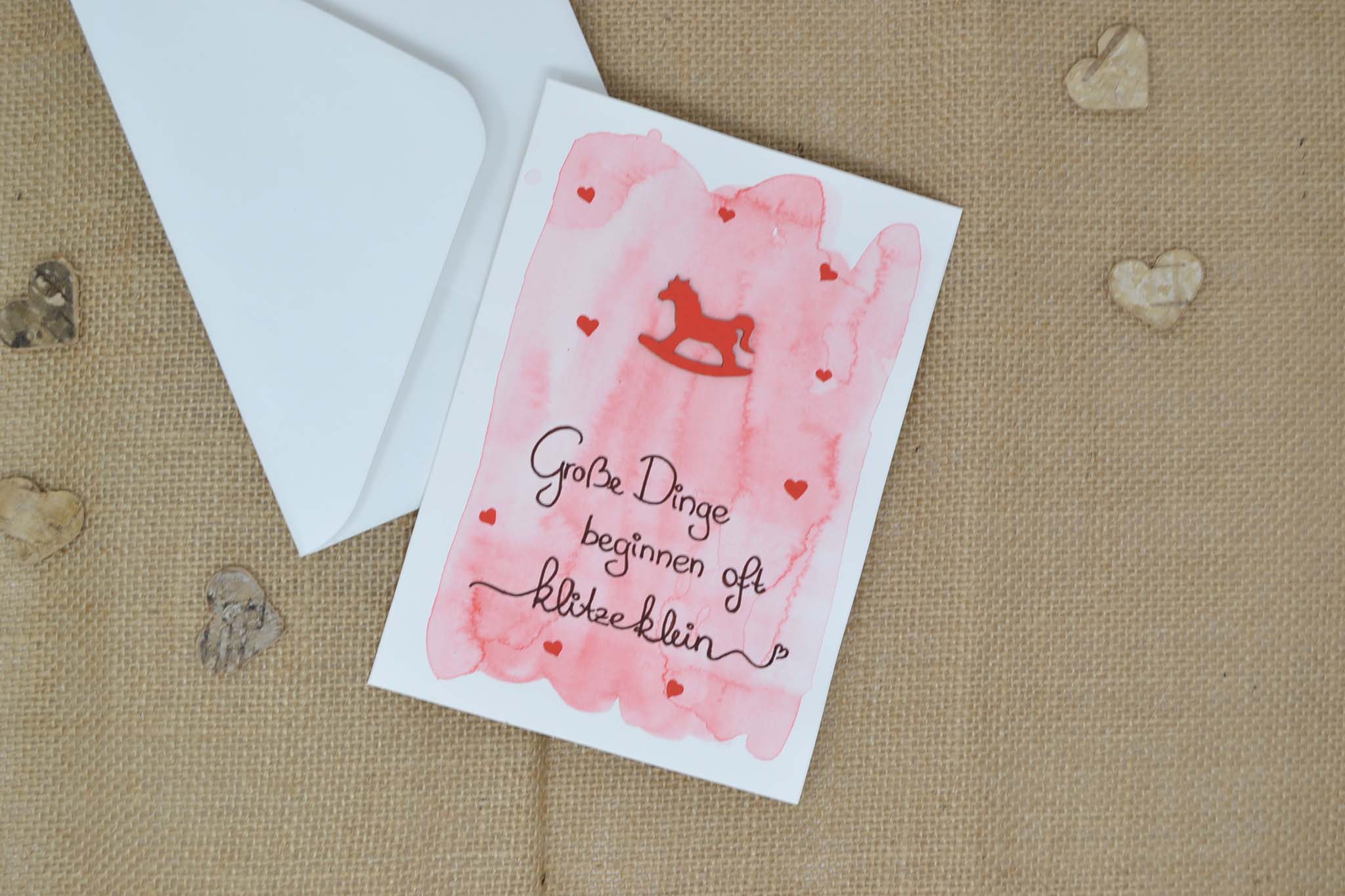 Glückwunschkarte zur Geburt "klitzeklein"