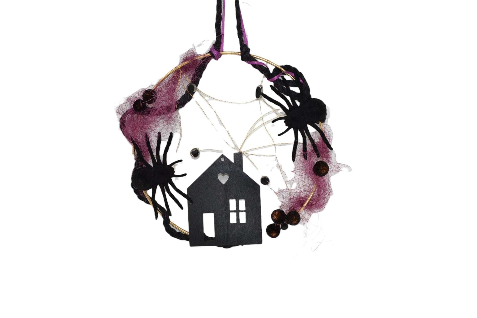 Halloween Türkranz Loop ⌀25 cm Handarbeit