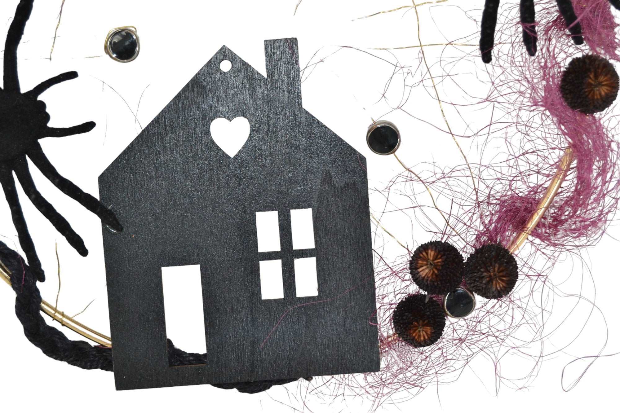 Halloween Türkranz Loop ⌀25 cm Handarbeit