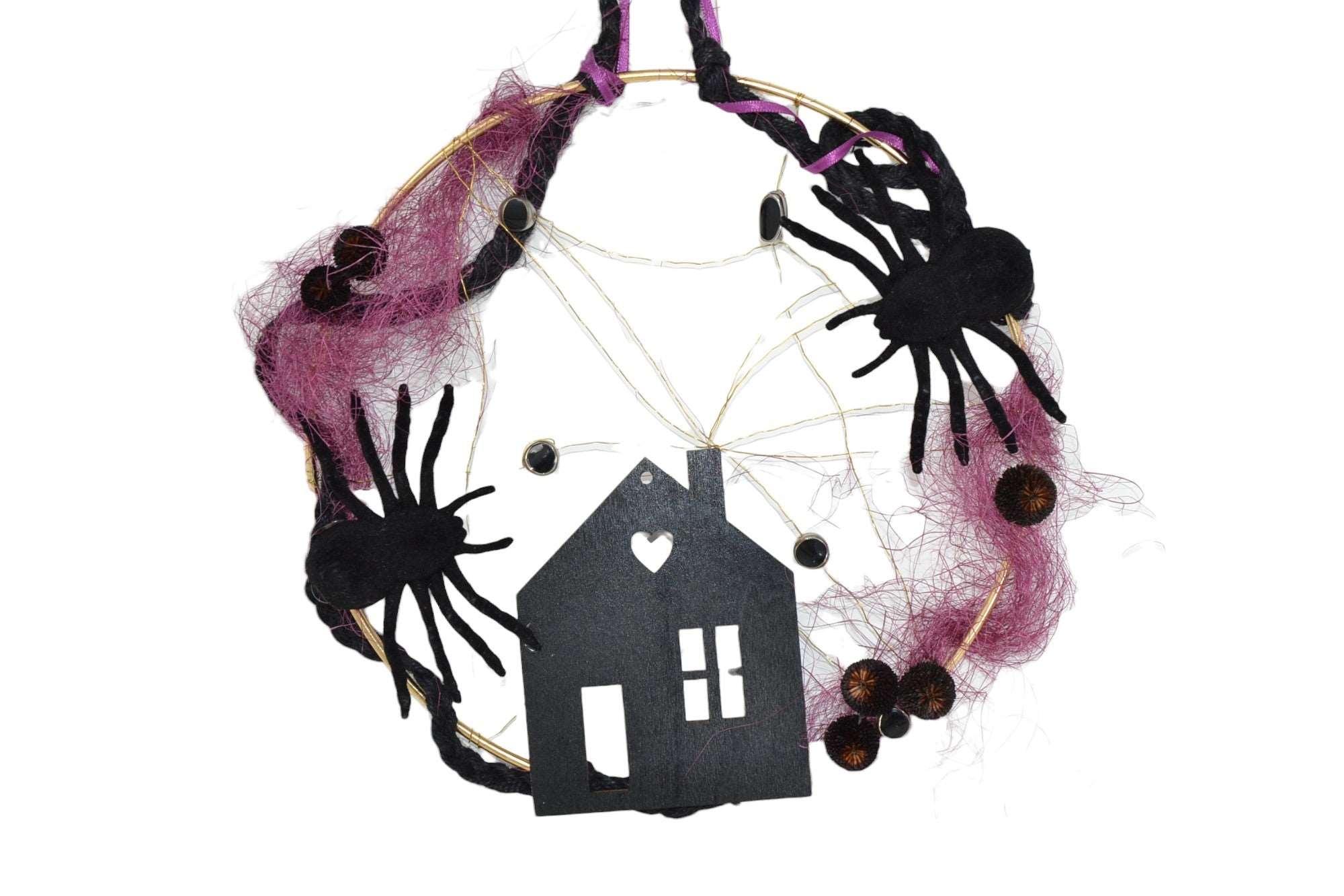 Halloween Türkranz Loop ⌀25 cm Handarbeit