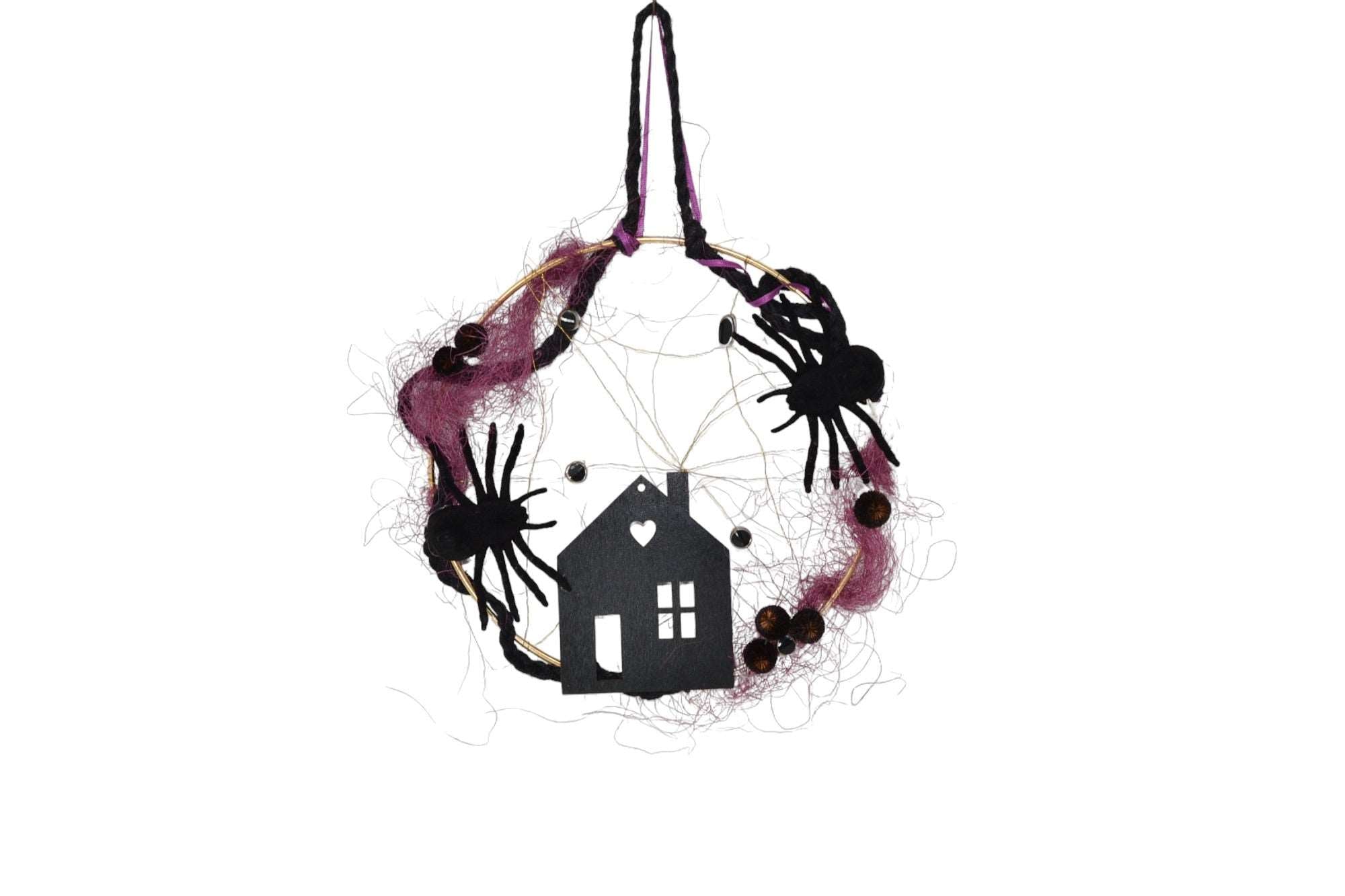 Halloween Türkranz Loop ⌀25 cm Handarbeit