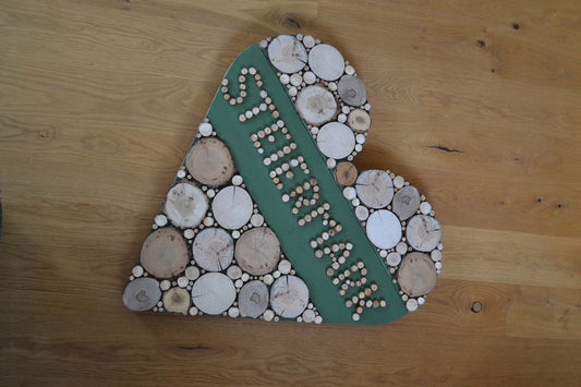 Holz Herz aus Baumscheiben "Steiermark"