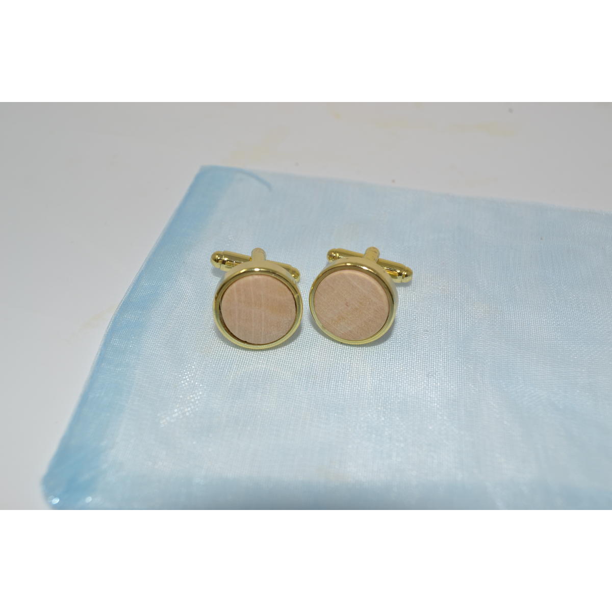 Holz Manschettenknöpfe aus Hainbuche, vergoldet