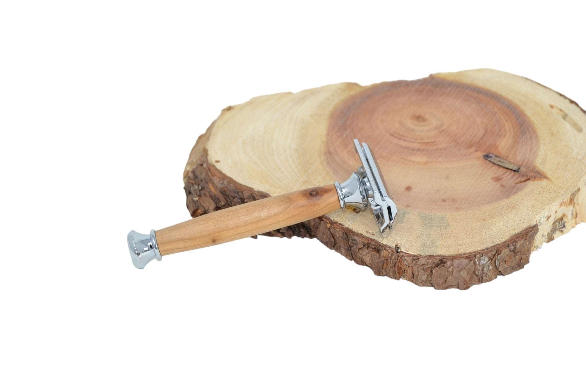 Holz Rasurhobel aus Wildkirschenholz mit wechselbaren Klingen