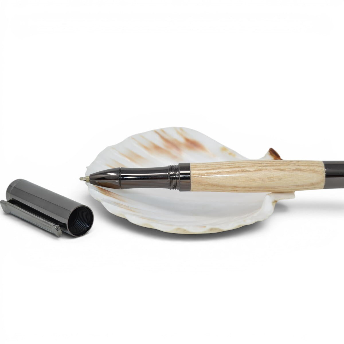Holz Rollerpen mit Schraubkappe aus Eschenholz