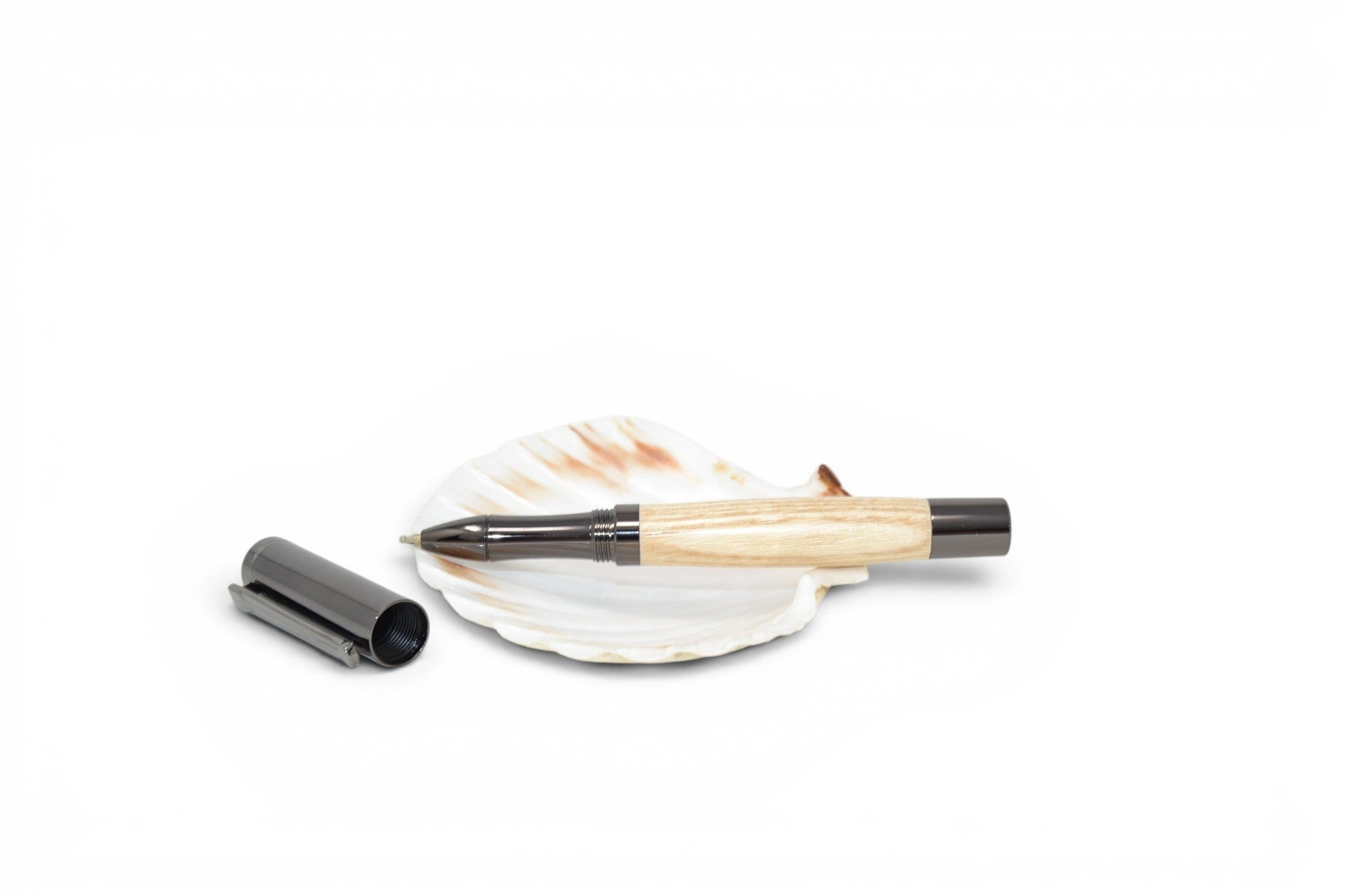 Holz Rollerpen mit Schraubkappe aus Eschenholz