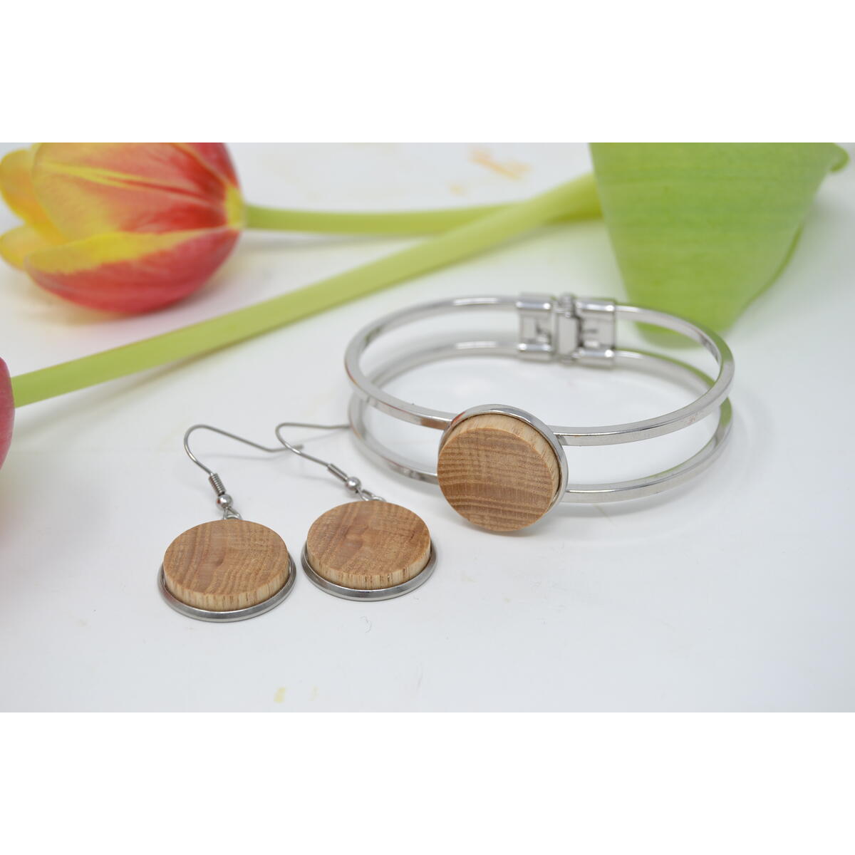 Holz Schmuckset aus Eschenholz