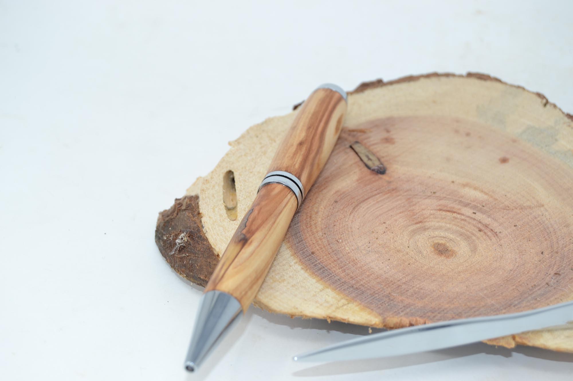 Holz Schreibset Holzkugelschreiber Brieföffner aus Apfelholz