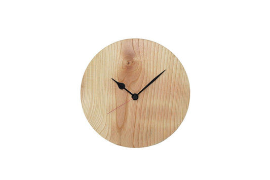Holz Wanduhr aus Eschenholz, 28 cm