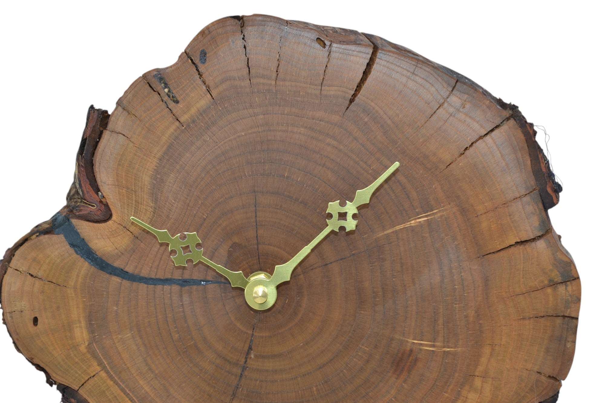 Holz Wanduhr aus Essigbaum 24x22 cm