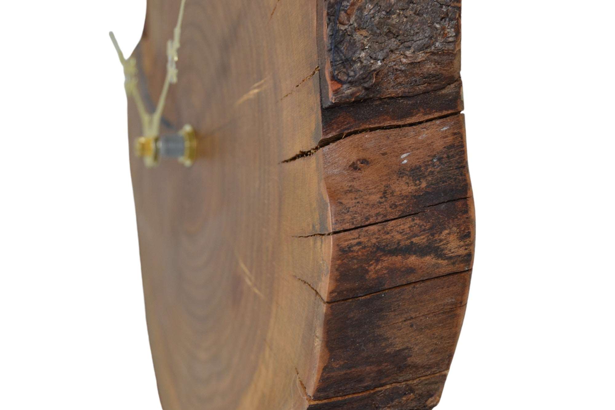 Holz Wanduhr aus Essigbaum 24x22 cm