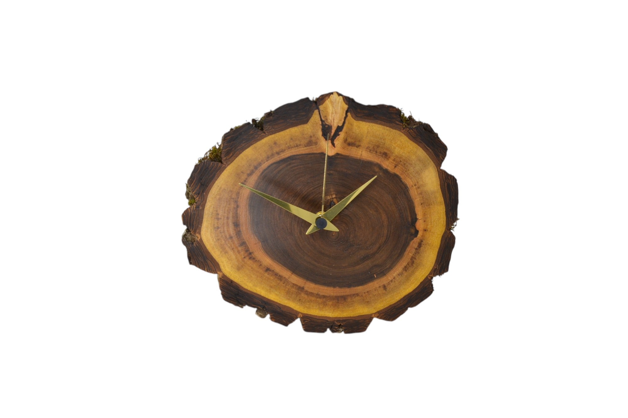Holz Wanduhr mit Rinde