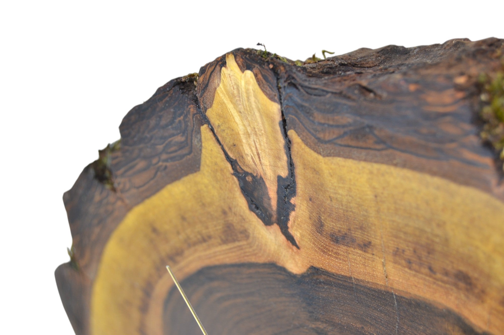 Holz Wanduhr mit Rinde