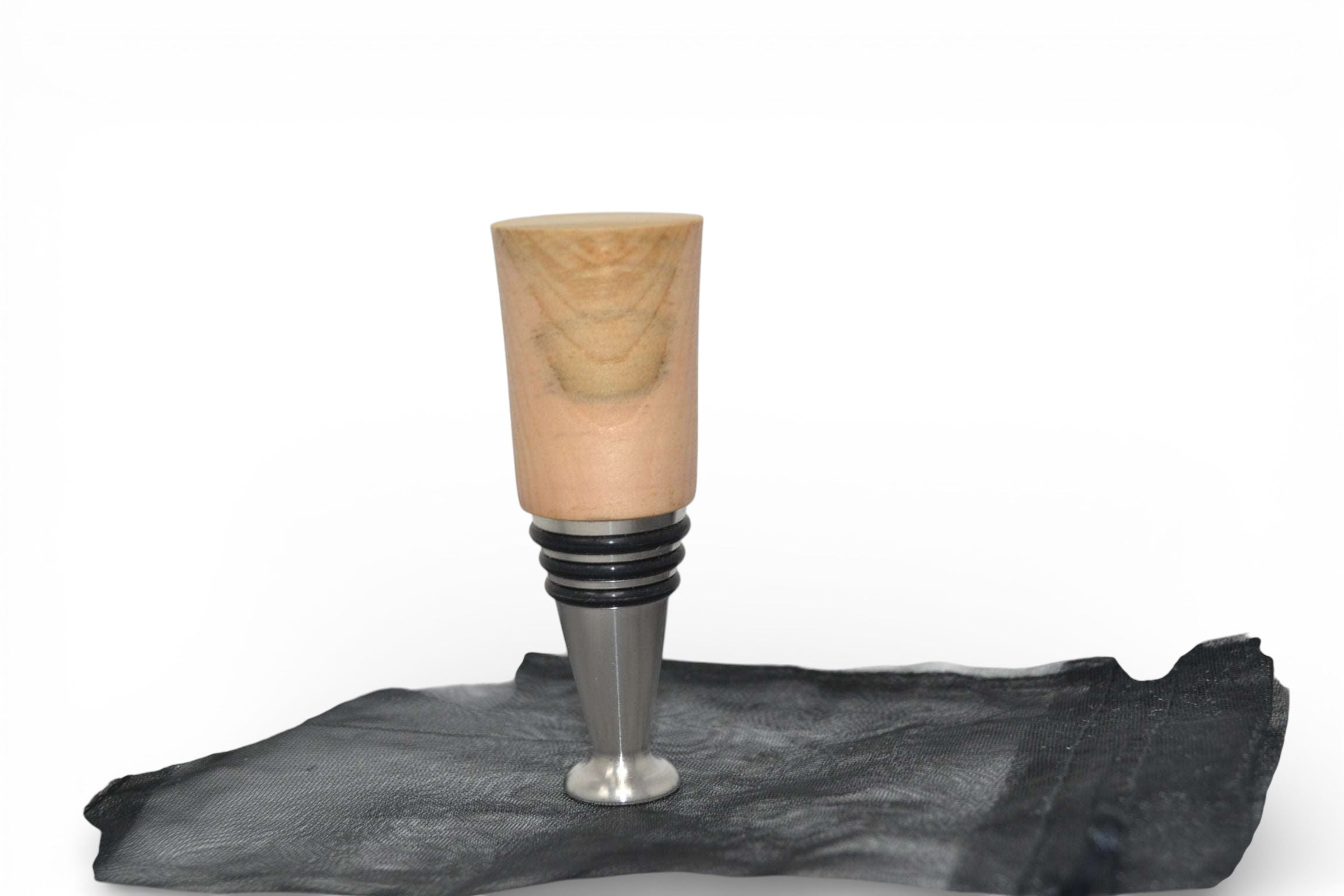 Holz Weinstöpsel Flaschenstöpsel Zirbe Handarbeit Edelstahl