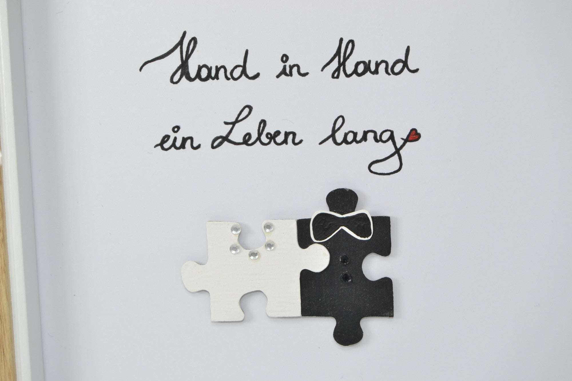 Holzgeschenk "Hand in Hand" Geldgeschenk