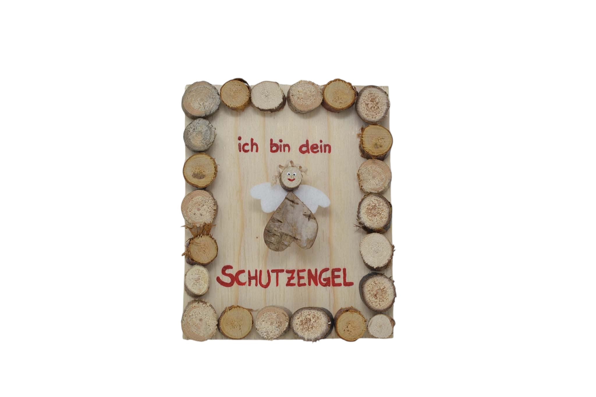 Holzbild Schutzengel