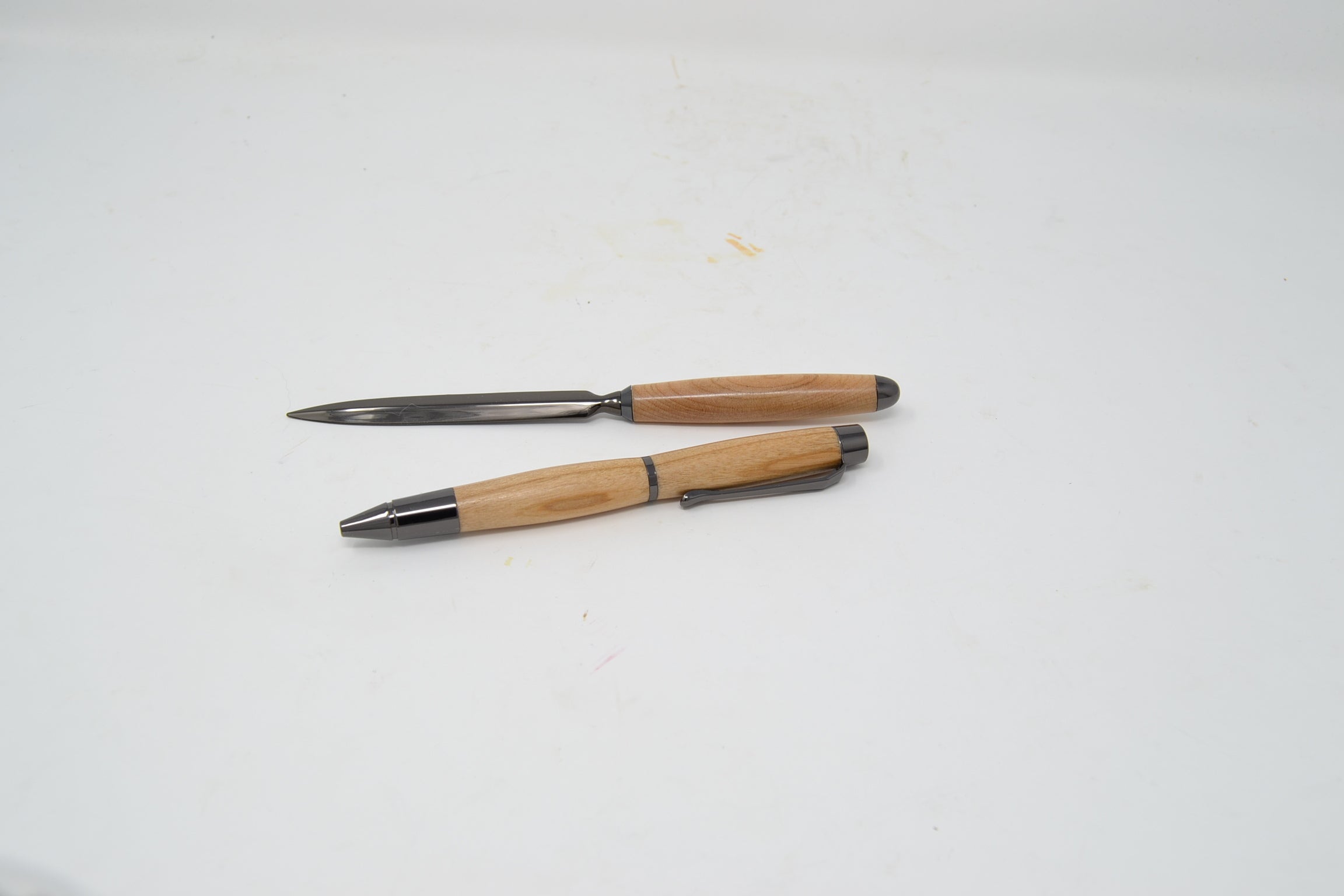 Holz Geschenkset Holzkugelschreiber Brieföffner Kirschholz