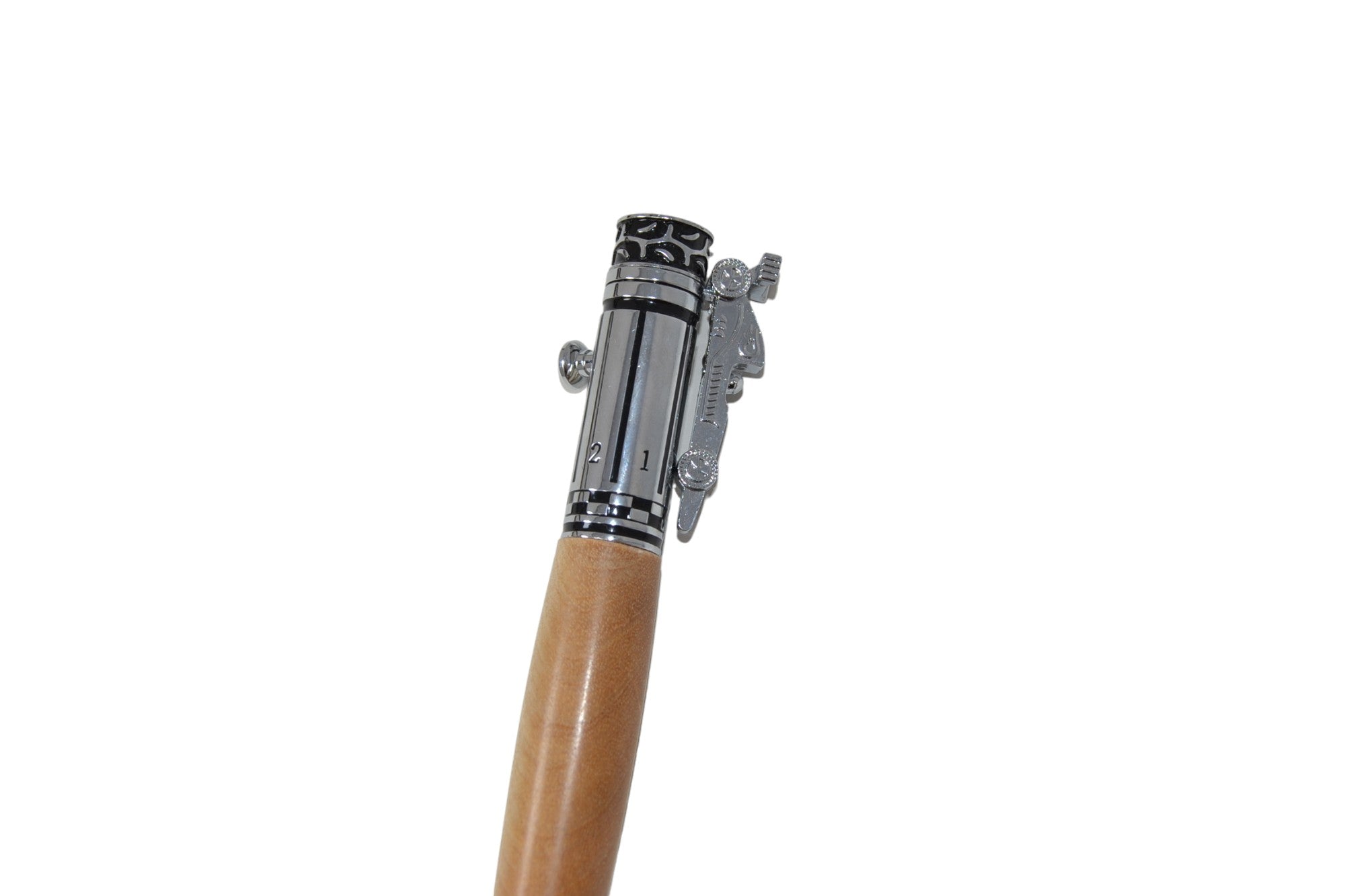 Holzkugelschreiber mit Rennauto