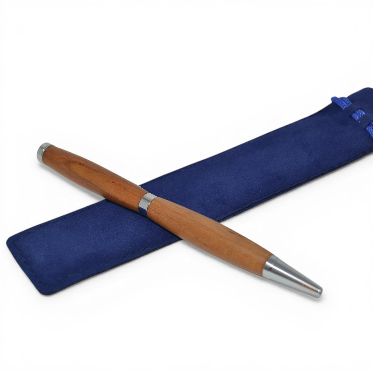 Holzkugelschreiber mit Drehmechanismus aus Zwetschke