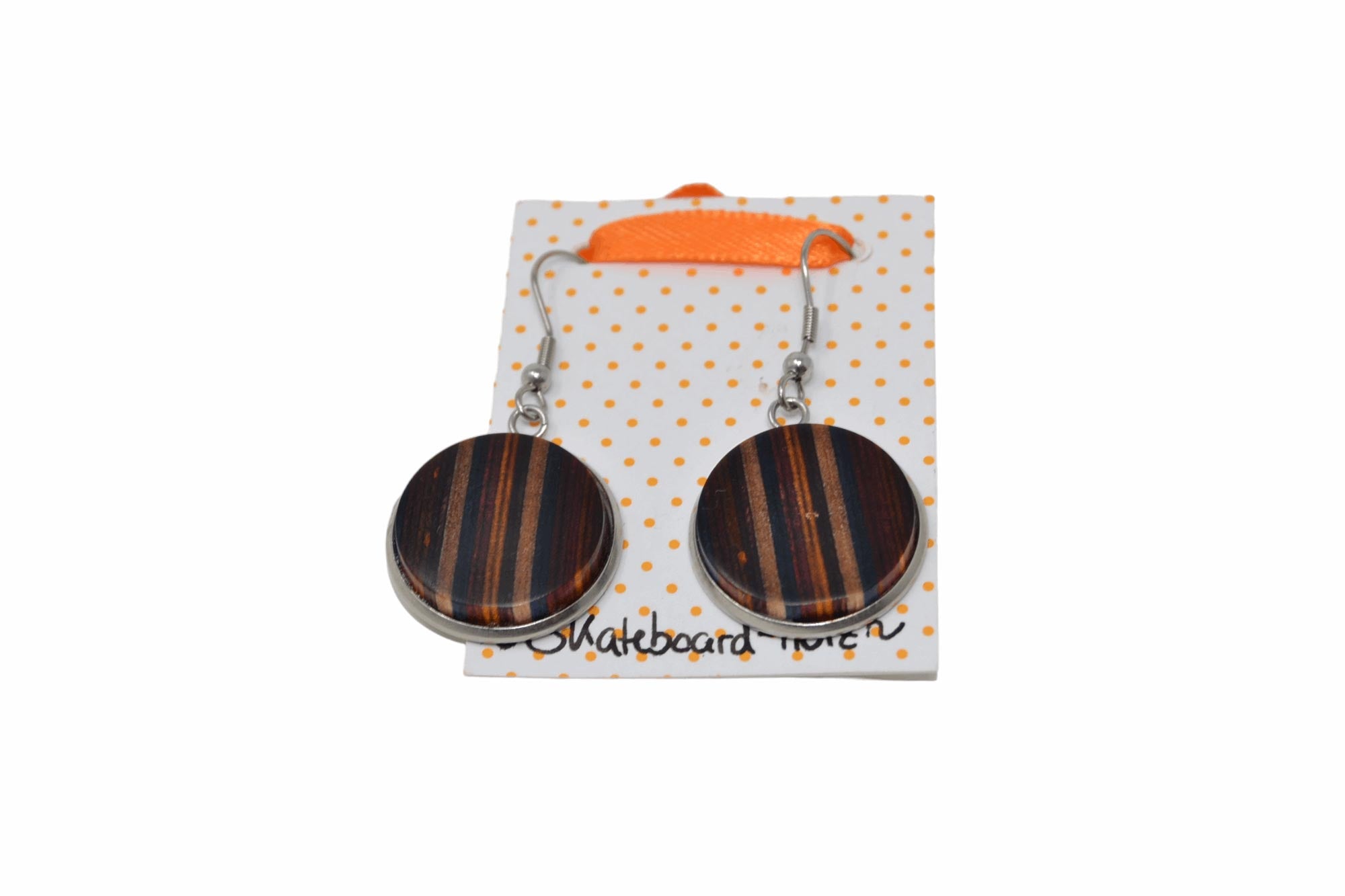 Holz Ohrringe Skateboard-Holz 2 cm Handarbeit