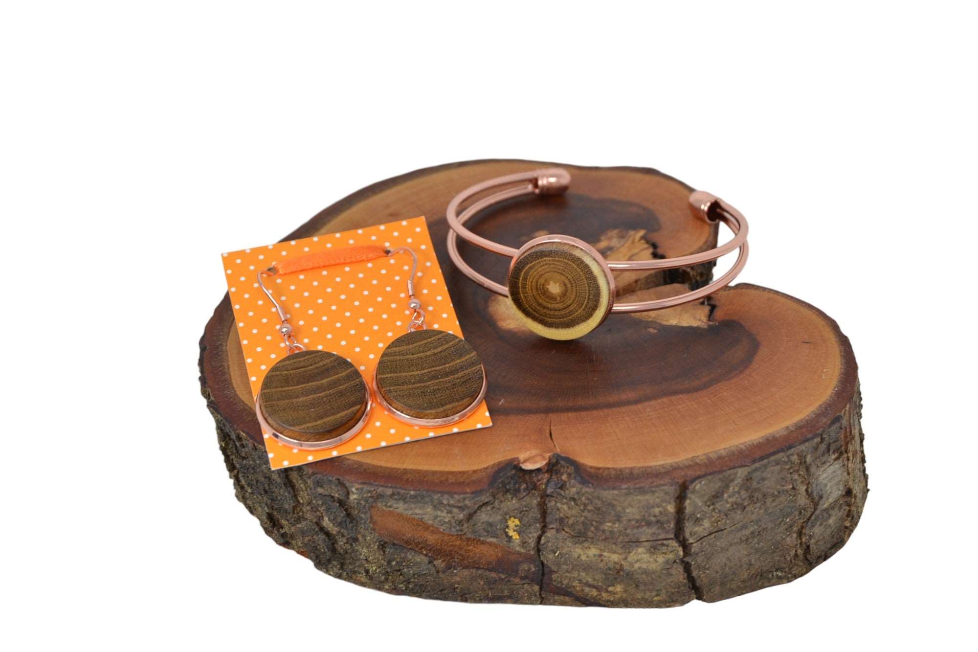 Holz Schmuckset aus Goldregen