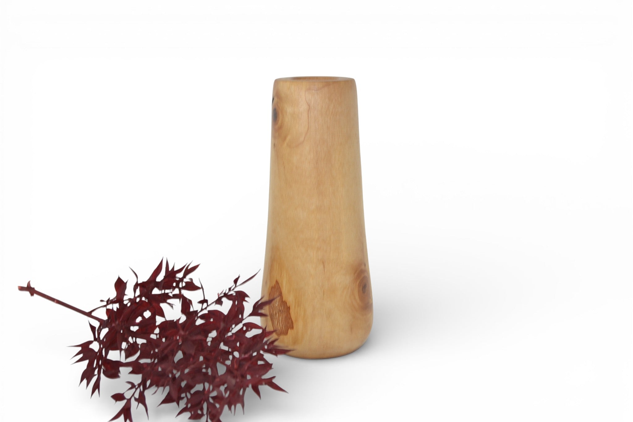 Holz Blumenvase Birke 70 cm Handarbeit
