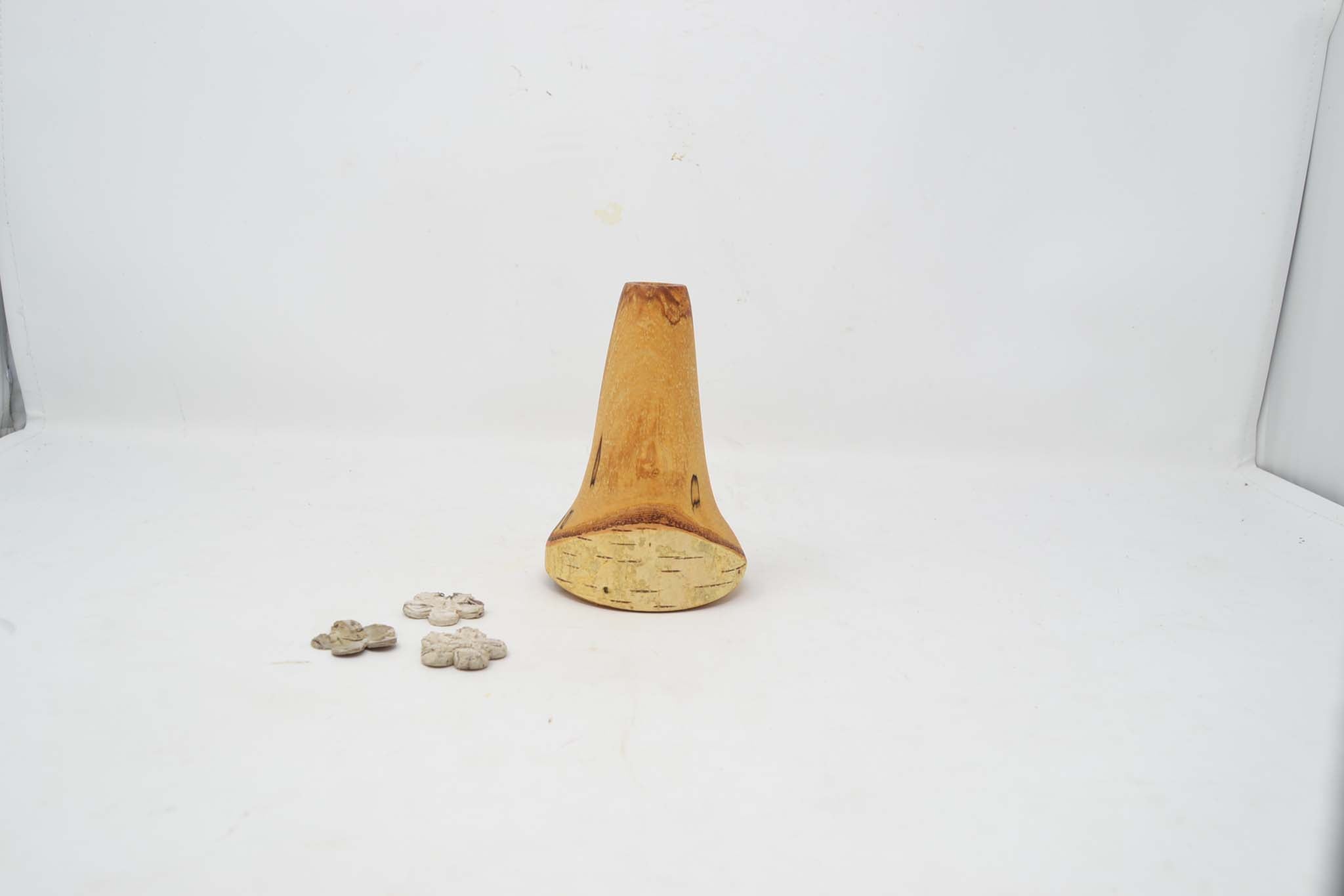 Holzvase aus Birkenholz