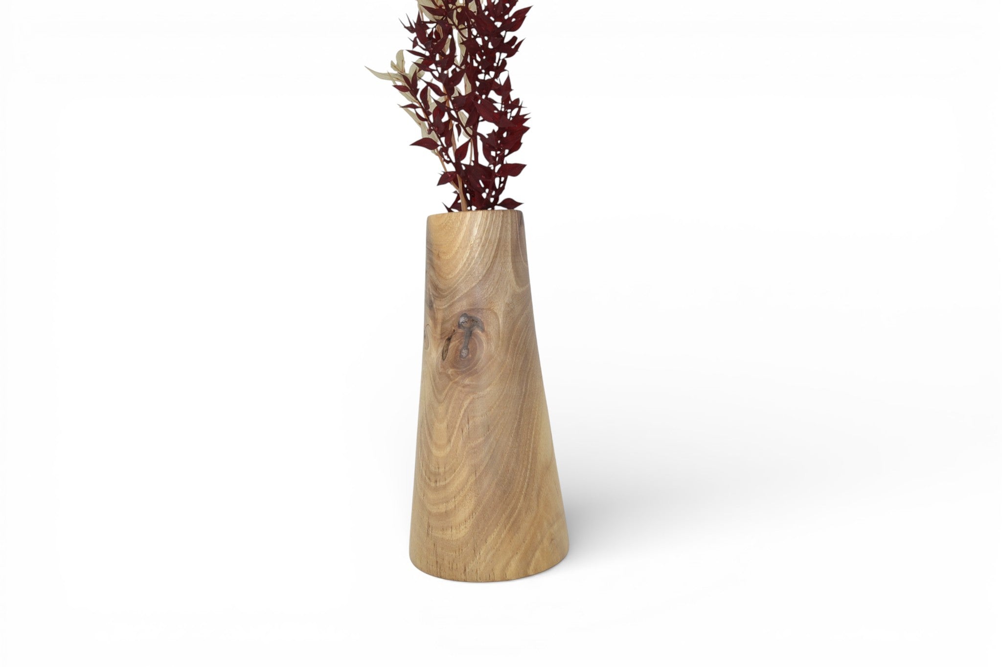 Holzvase aus Walnuss-Holz