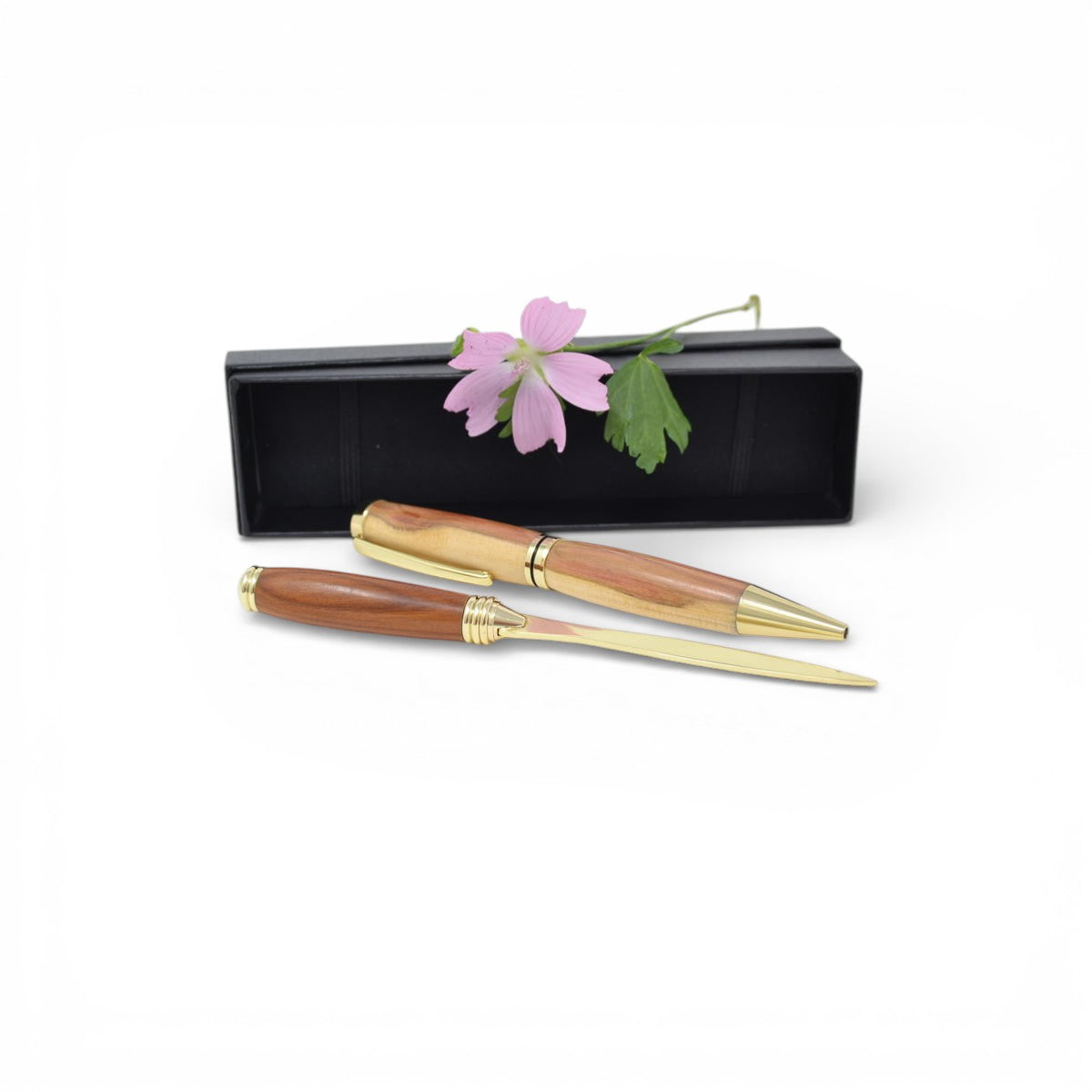 Holzkugelschreiber mit Brieföffner Set Geschenkset