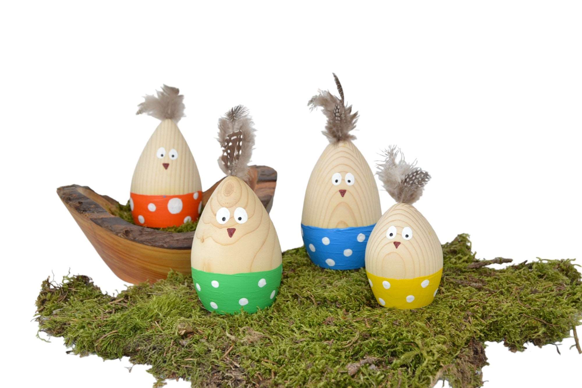 Osterküken aus Holz
