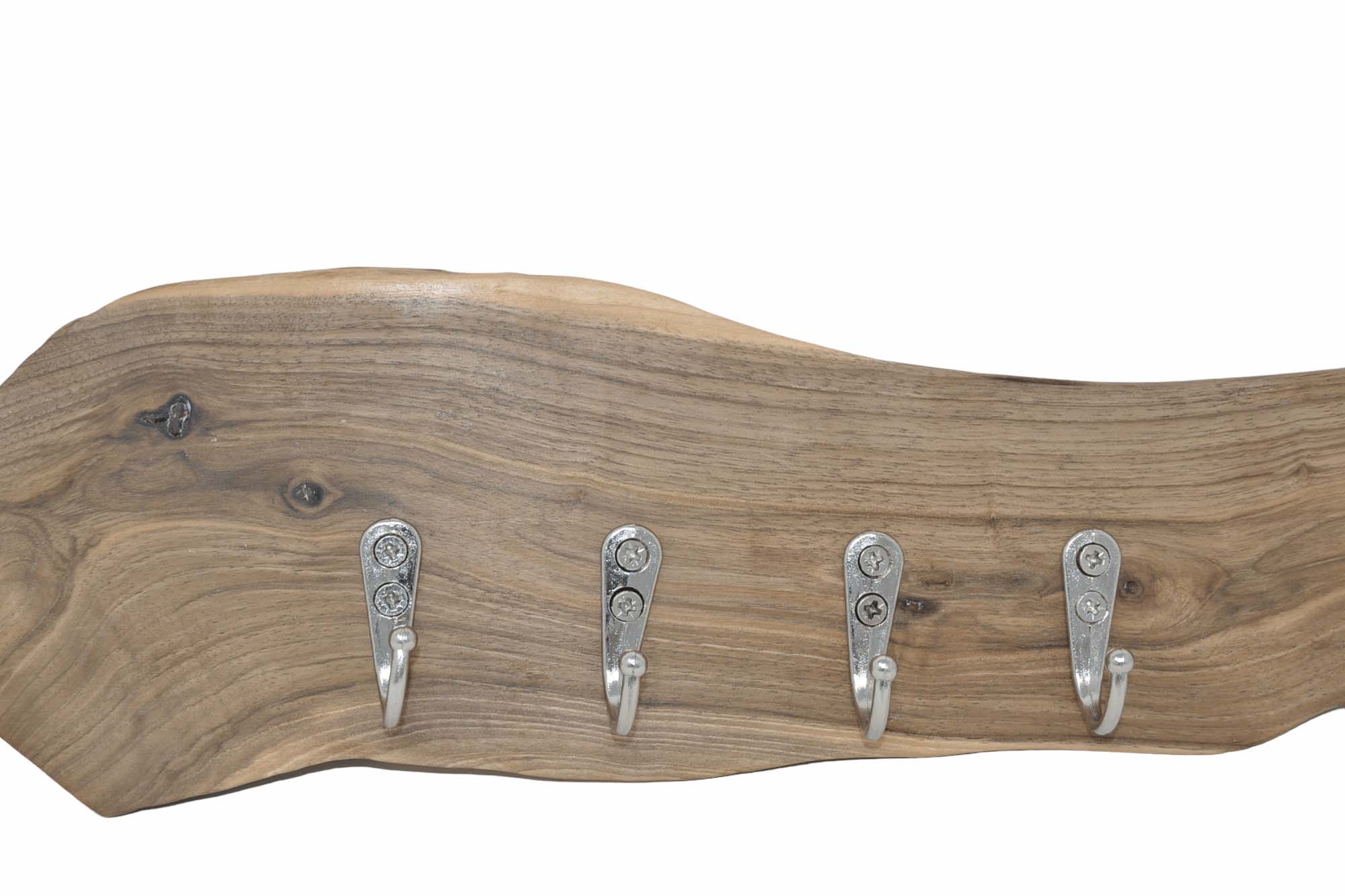 Holz Wandgarderobe aus Walnuss