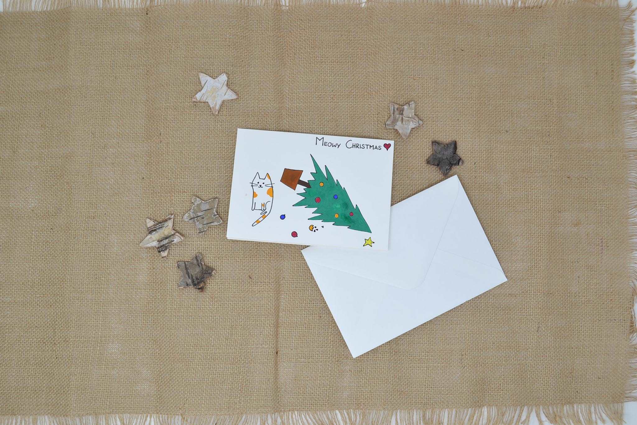 Weihnachtskarte Motiv "Meowi Christmas"